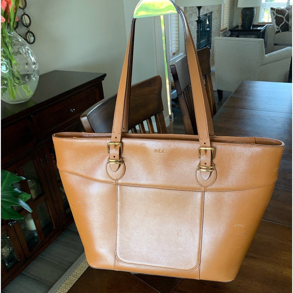 Ralph Lauren Saddle Leather Tote